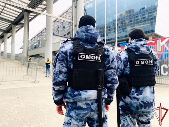 Правопорядок на футбольных матчах 22-го тура РПЛ обеспечили сотрудники Росгвардии в Москве