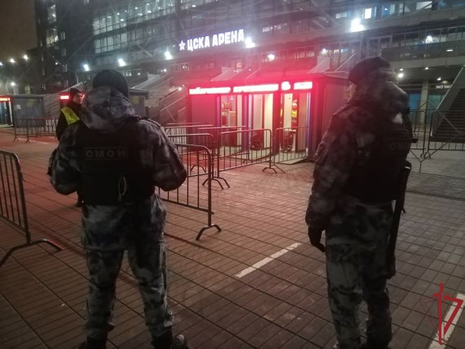 Росгвардия обеспечила безопасность проведения кубка Гагарина по хоккею в Москве