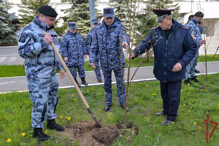 Акция «Лес Победы» прошла в столичном главке Росгвардии