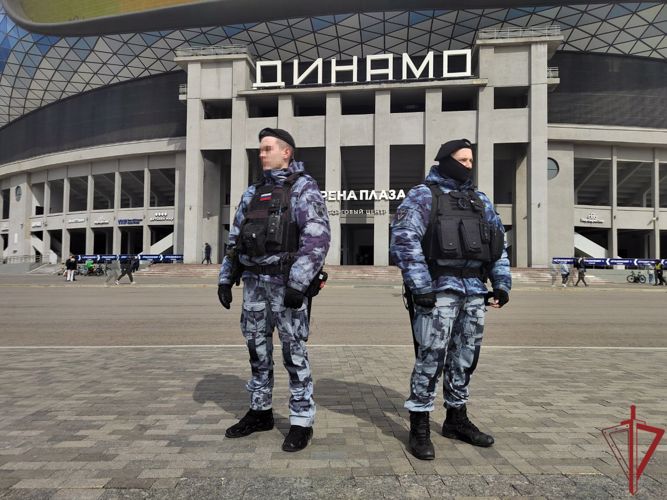 Росгвардия обеспечила правопорядок во время проведения матча РПЛ в Москве