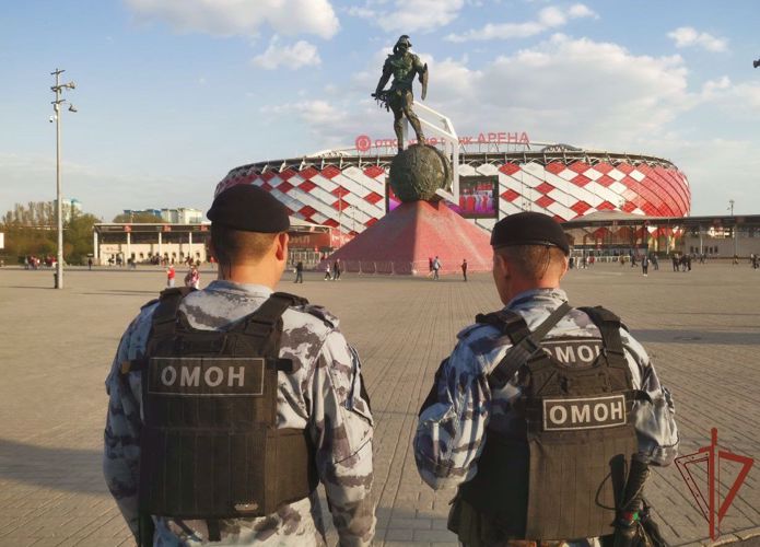 Росгвардия обеспечила безопасность во время проведения футбольного матча «Спартак» - «Балтика» в Москве