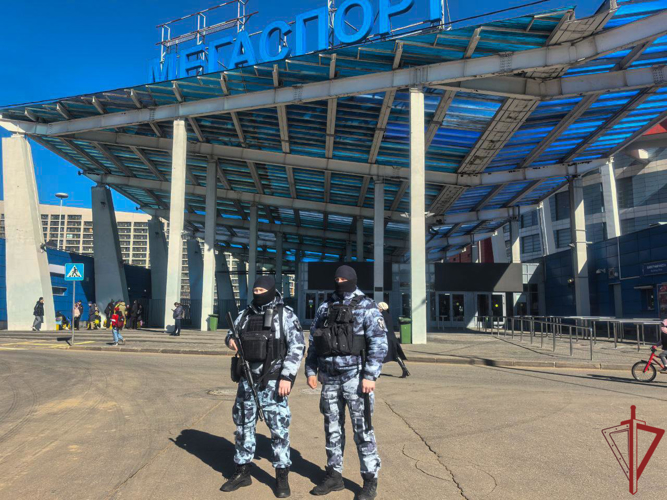 Безопасность хоккейного матча в Москве обеспечили военнослужащие и сотрудники Росгвардии