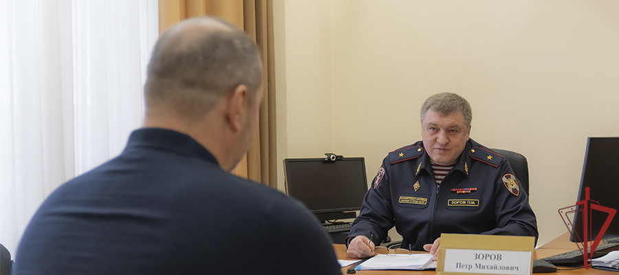 Исполняющий обязанности начальника столичного главка Росгвардии провел личный прием граждан