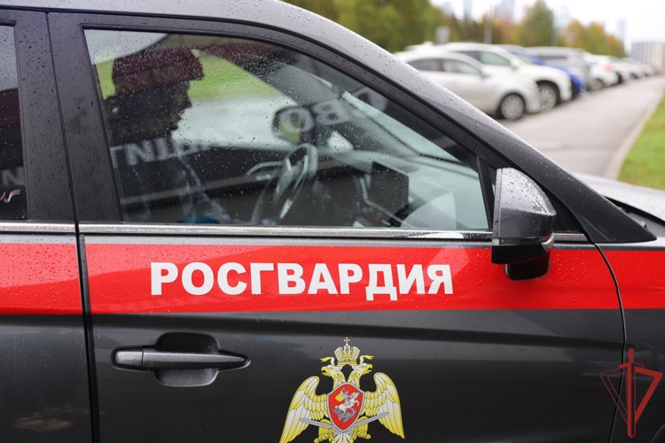 Московские росгвардейцы оказали помощь курьеру, пострадавшему при падении с электровелосипеда (видео)