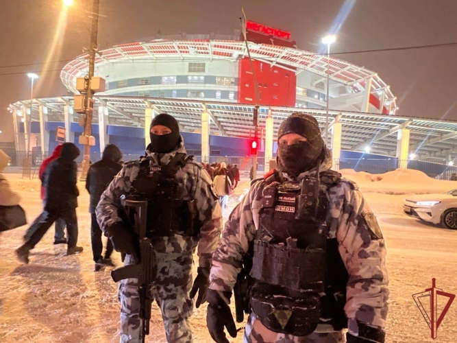 Росгвардия обеспечила безопасность матчей КХЛ в Москве (видео)