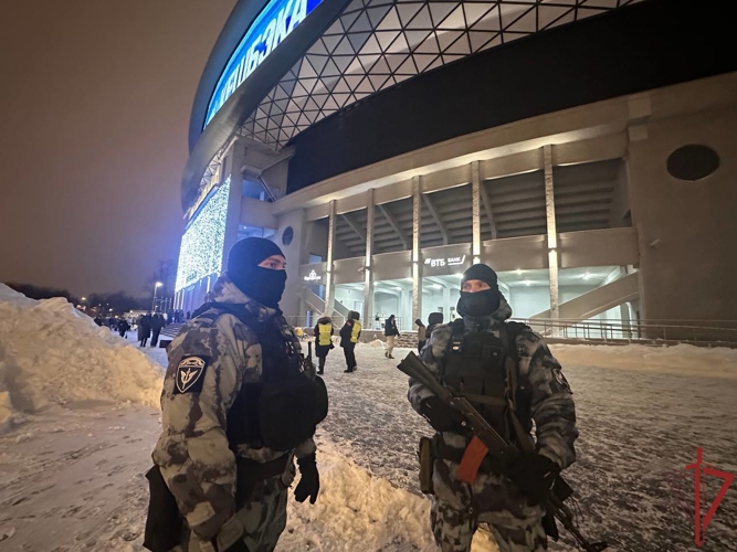 Росгвардия обеспечила безопасность матча КХЛ в Москве