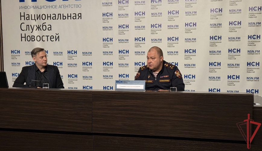 Руководитель Центра лицензионно-разрешительной работы столичного главка Росгвардии ответил на вопросы в рамках брифинга "Национальной службы новостей"