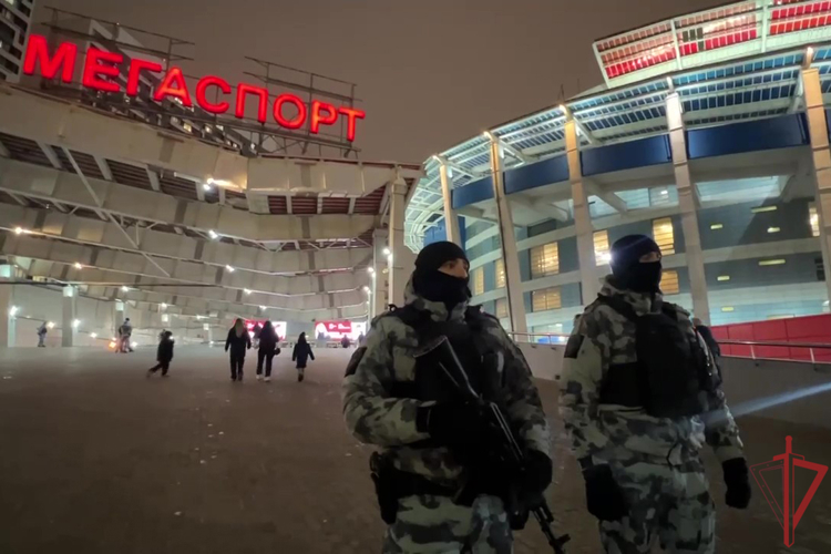 Охрану общественного порядка и безопасность на хоккейном матче в Москве обеспечила Росгвардия (видео)