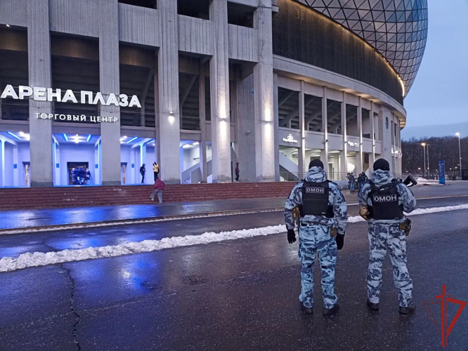 Сотрудники и военнослужащие Росгвардии обеспечили безопасность спортивных мероприятий в Москве (видео)