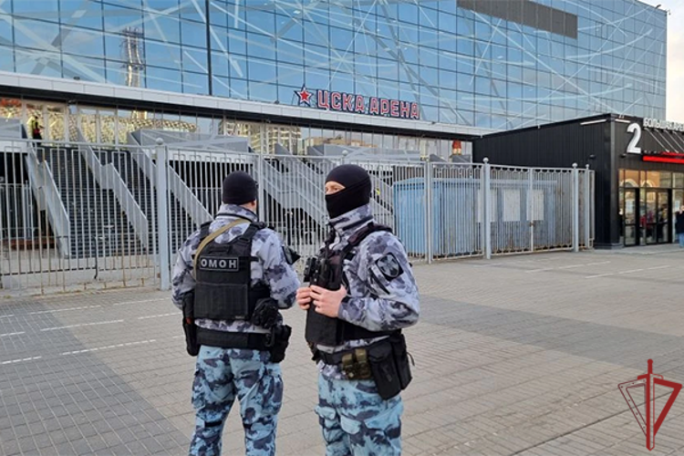Сотрудники и военнослужащие Росгвардии обеспечили безопасность спортивного матча в Москве (видео)