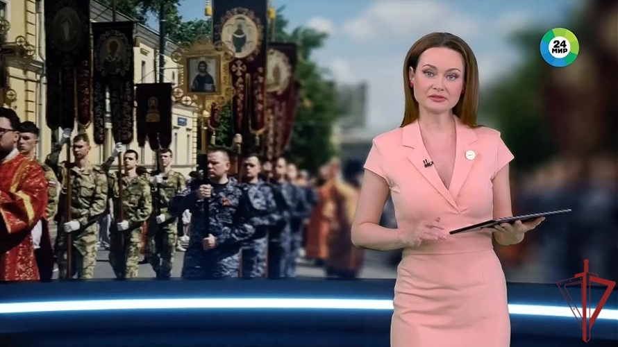 Суворовский парад - кадры репортажа телеканала «Мир 24» (вмдео)