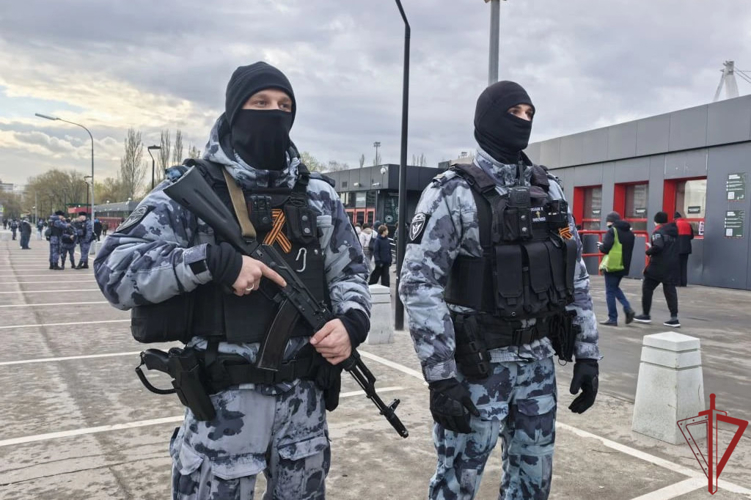 Охрану общественного порядка и безопасности граждан во время спортивных мероприятий обеспечили столичные росгвардейцы (видео)