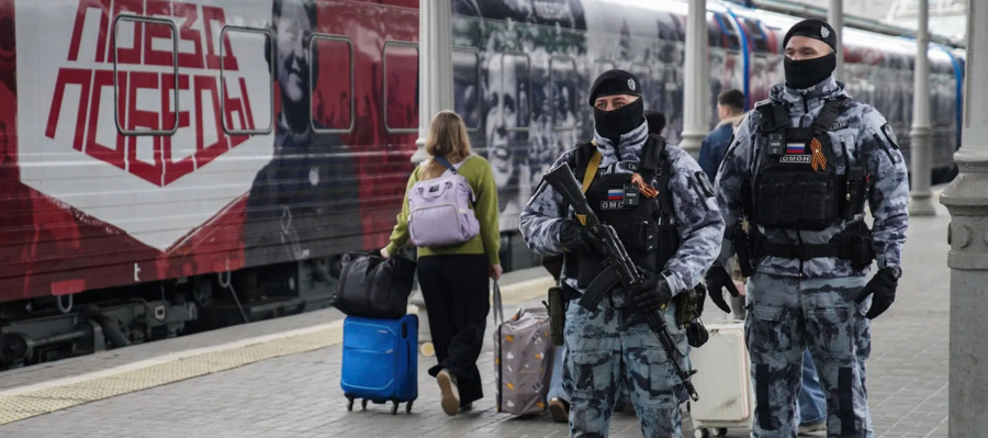 Росгвардия обеспечила безопасность в период стоянки Поезда Победы в Москве 