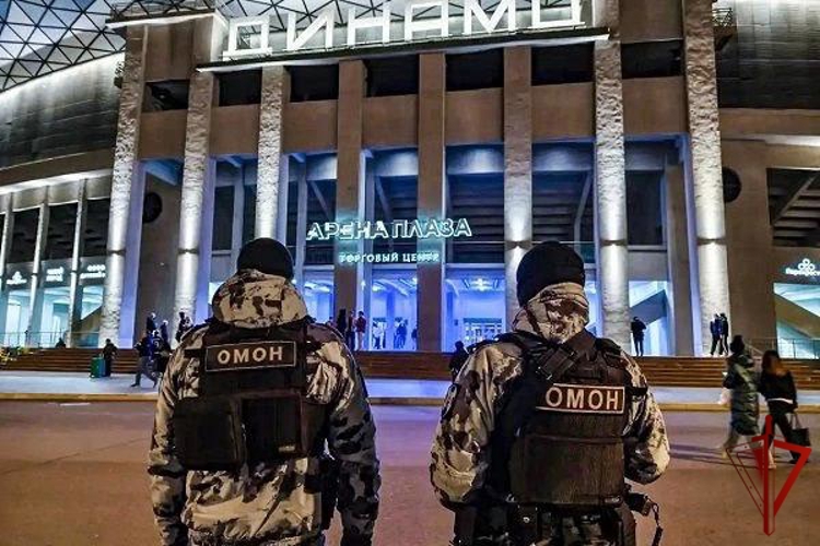 Росгвардия обеспечила безопасность матча чемпионата КХЛ в Москве 